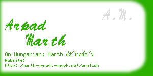 arpad marth business card